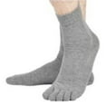 thumbnail image 4 of LEAQU Women 5 Pairs Socks Five Finger Toes Cotton Winter Warm Ankle Socks for Men, 4 of 8