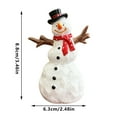 thumbnail image 3 of JIhuahe Christmas Hat Snowman Sculpture Decorations for Home Decor, Festive Holiday Accents with Santa Hat and Snowman Design for Indoor Display and Seasonal Setup, 3 of 5