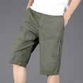 thumbnail image 2 of Pantalones cargo finos de verano para hombre: cordón, poliéster, tallas L-XXXXXXL, playa/casual, cintura elástica, 2 of 7