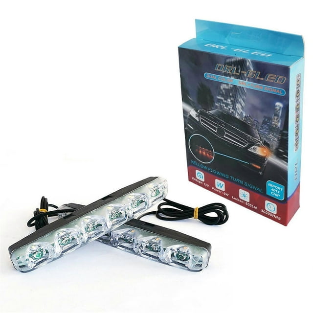 Universal DC 12V DRL 6 LEDs Car Styling Car Daytime Running Lights Car daytime LED light