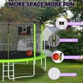 thumbnail image 4 of 14ft Trampoline with Basketball Hoop, Hold to 1320 LBS, Outdoor Recreational Trampoline with Safety Enclosure Net and Ladder, Heavy-Duty Round Bounce Jumper Trampoline, Green, 4 of 9