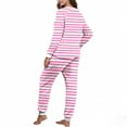 thumbnail image 4 of FAWUUDO Women's Pajama Set Long Sleeve Top With Jogger Pants Lounge Sets Sleepwear Loungewear with Pockets, 4 of 7