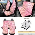 thumbnail image 4 of Jeiento Soft Pastel Pink Leopard Car Interior Complete Set 15 Pack, Universal Seat Protector Rearview Mirror Cover Storage Organizer Seatbelt Pads for Women Vehicles, 4 of 9