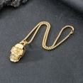 thumbnail image 3 of Retro Domineering Personality Skull 14K Yellow Gold Pendant Necklace Men's Trend Fashion Punk Hip-hop Niche Street Party Gift PendantAccessories, 3 of 6