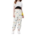 thumbnail image 4 of Mercatoo Toddler Kids Cotton Linen Harem Pants Baby Boys Girls Elastic Long Casual Loose Joggers Bloome𝐫s Summer Cute Baggy Pants, 4 of 6