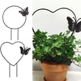 thumbnail image 1 of Travelwant 2Pcs/Set Trellis for Climbing Plants Outdoor, Garden Trellis Metal with Butterfly,Rust-Proof Coating Trellis for Potted Plants Flower Vine Pea Ivy, 1 of 1