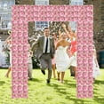 thumbnail image 4 of Flower Wall Panels Artificial Rose Flower Foam Fake Roses Panel Simulation Flower Wall Decoration Wedding Party Backdrop for Bridal Baby Shower Decor, 19.69X6.87in, Pink, 4 of 9