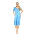 thumbnail image 3 of JEFFRICO Womens Nightgowns Sleepwear Soft Pajama Dress Short Sleeve Nightshirts Plus Size, 3 of 5
