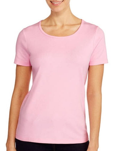 Women's Short Sleeve Scoop Neck T-Shirt - Walmart.com