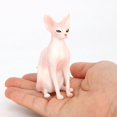 thumbnail image 3 of lote De 2 Figuras De Chat Sans Poil Jouet En Haute Simulación Modle Animale De Chat Oranaments De Maison Dcoration De Bureau Pour Enfants Adultes, 3 of 5