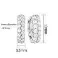 thumbnail image 2 of STING Hoop Earrings for Women 14K White Gold Plated Sterling Silver 13MM 5A CZ Hypoallergenic Gift for Women, 2 of 6