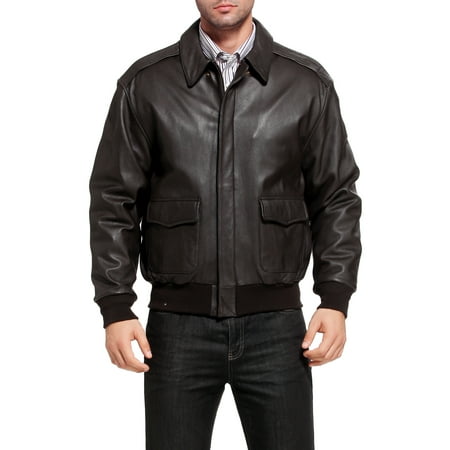 Landing Leathers Air Force Mens A-2 Goatskin Leather Flight Bomber Jacket (Regular & Tall)