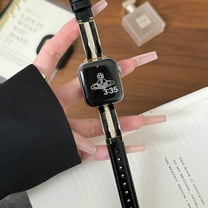 PU Leather Band for Apple Watch Band 42/44/45/46/49mm, Diamond Design Slim Dressy Watch Strap with Adjustable Metal Buckle for iWatch Series 10 9 SE 8 7 6 5 4 3 2 1 Ultra Women Girls, Blackgold