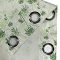 thumbnail image 4 of Ambesonne Hawaii Grommet Curtain, Sketch Style Palm Trees, 50" x 120", Forest Green Pale Green, 4 of 6
