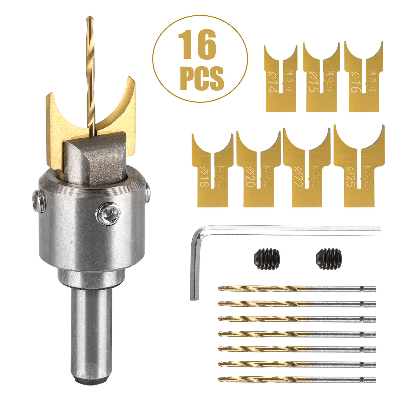 16/10 Pcs Wooden Bead Maker Drill, Buddha Bead Ball Blade Bit Milling