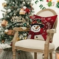 thumbnail image 5 of Merry Christmas Let It Snow Joy Stripes Gift Box Red Throw Pillow Covers, 16 x 16 Inch Xmas Tree Holiday Cushion Case Decoration for Sofa Couch Set of 4, 5 of 7