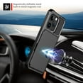 thumbnail image 5 of Slim Hard PC Case Compatible with iPhone 15 Pro Max, PU Leather Card Holder Back Case Kickstand Shock-absorbing Car Magnetic Case Cover Designed for iPhone 15 Pro Max, Black, 5 of 7