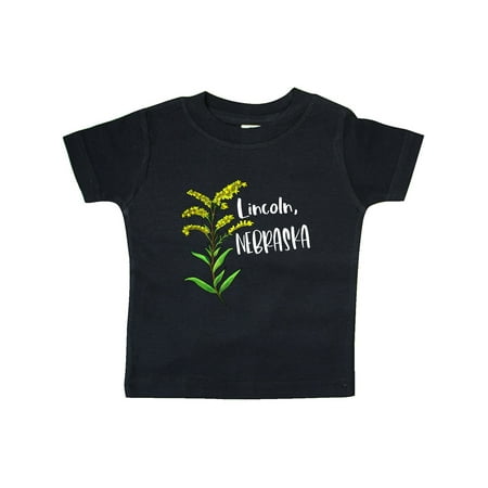 

Inktastic Lincoln Nebraska Goldenrod Flower Gift Baby Boy or Baby Girl T-Shirt