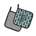 thumbnail image 2 of Carolines Treasures CJ1077-FPTHD Letter F Football Blue and Gold Pair of Pot Holders, 7.5HX7.5W, multicolor, 2 of 2