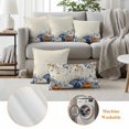 thumbnail image 6 of Thanksgiving Pumpkin Outdoor Pillow Covers 20"x12" Set of 2,Waterproof Throw Pillow Covers for Patio Furniture,Fall Blue White Orange Plants Decorative Cushion Pillowcases for Garden Porch Couch Sofa, 6 of 9