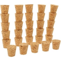 OFFIGAM Set of 30 Light Brown Cork Stoppers with Sealed Cork Lids for Bottles, Wine, Jars, and Craft Projects