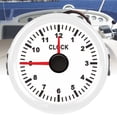 thumbnail image 4 of M Buder Reloj Universal de 52 mm (2 pulgadas) para Tablero 0-12 Horas con Retroiluminación Roja 12V/24V para Coche Barco Yate Motocicleta Esfera Blanca Marco Blanco, 4 of 9