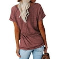 thumbnail image 6 of Viikei Women's Plus Size Short Sleeve Leisure Solid Color O-Neck Loose Tops, 6 of 7