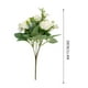 thumbnail image 3 of Rosa De Montaña Simulada Ramo de rosas y camelias de seda,arreglo floral artificial para decoración del hogar,centro de mesa de boda y jarrón (blanco,1 pieza) Rkxzt, 3 of 9