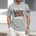 thumbnail image 2 of Trgacdwlo S-5XL Big and Tall USA 250th Anniversary Men's Shirts 4th of July Mens Shirts Short Sleeve USA Flag Shirts for Men Gray M, 2 of 6