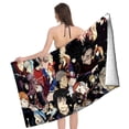 thumbnail image 4 of Manga Kaisen Toalla de playa de secado rápido con diseño temático, regalo para mujeres y niñas, ideal para cumpleaños, fans, amantes de la música, uso en la playa o al aire libre, 78 × 150 cm, 4 of 6