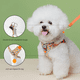 thumbnail image 2 of Conjunto de arnés y correa para perros con estampado, arneses reflectantes ajustables para mascotas, transpirables y atractivos para perros pequeños, collar para perros, 2 of 5