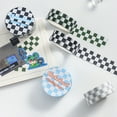 thumbnail image 4 of Farfi 1 Roll Washi Tape Sticky Adhesive Clear Print Removable Fade-resistant Scrapbooking Washi Checkerboard Pattern Paper Tape for Kids (Yellow), 4 of 13