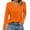 Orange_06#721C, variant on Hearthz Long Sleeve Shirts for Women Casual Fall V Neck Cotton Shirts for Women Henley Button Down Women's Summer Blouses