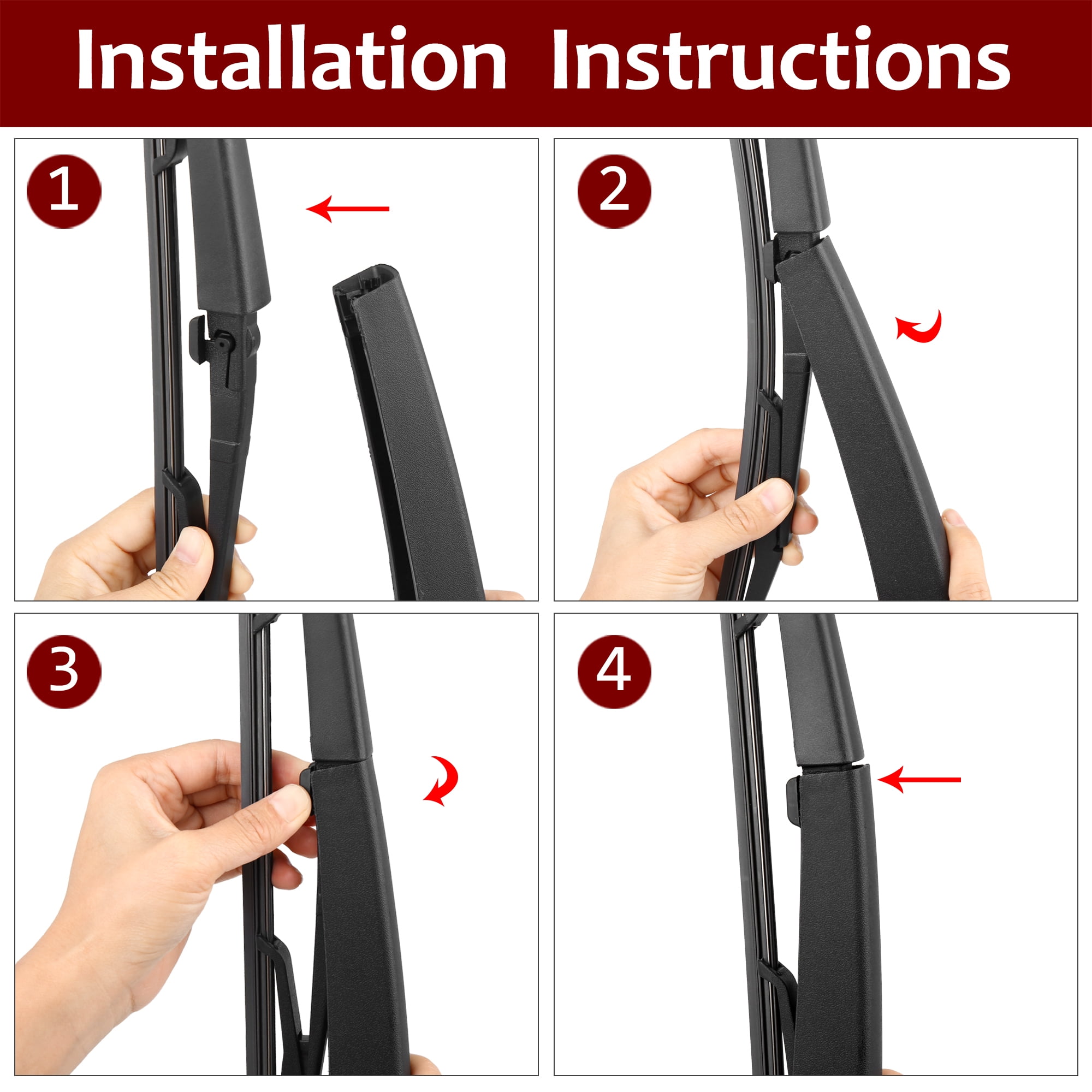 Unique Bargains for 04-09 for for Dodge Durango Rear Wiper Blade Arm Set 14"