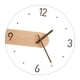 thumbnail image 1 of Reloj de pared decorativo moderno de 11,81 pulgadas con esfera de madera y punteros, sencillo y fácil de colgar, silencioso para hotel, oficina, 1 of 7