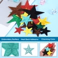 thumbnail image 3 of Parches de estrella de planchar Uxcell, parches de aplicación bordados para reparación de ropa, decoración de mochila y zapatos, verde 1.6 in, 3 of 5