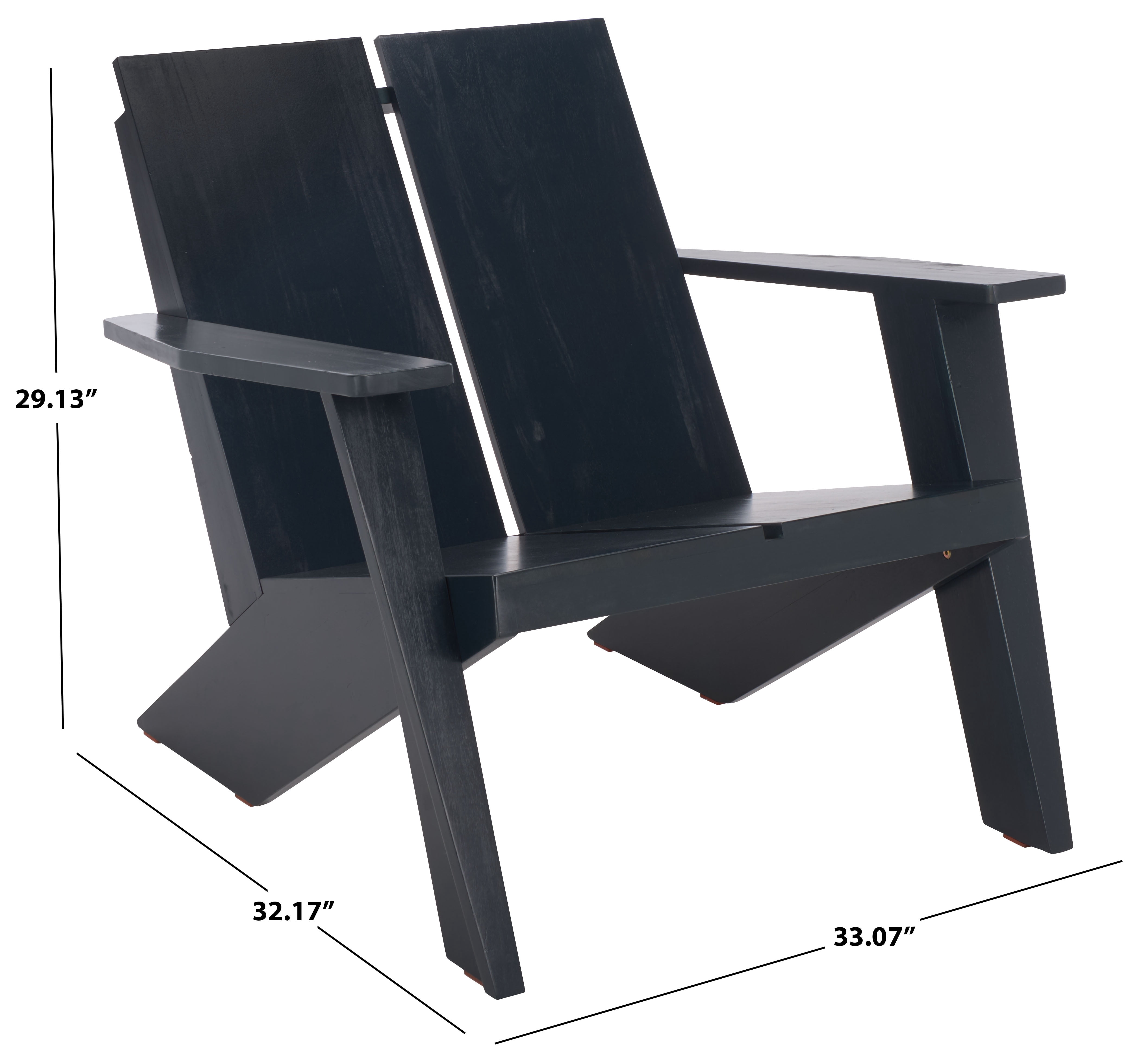Safavieh Maya Outdoor Wood Adirondack Chair, Midnight Blue
