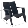 thumbnail image 3 of Safavieh Maya Outdoor Wood Adirondack Chair, Midnight Blue, 3 of 11