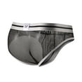 thumbnail image 4 of AnuirheiH Men's Lingerie Sexy Solid Color Low Waist Briefs Underpants, 4 of 4