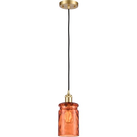 

Satin Gold Tone Mini Pendants 5 Wide Turmeric Waterglass Glass Steel/Cast Brass/Glass Medium Base LED 1 Light Fixture