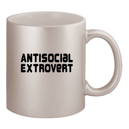 

Antisocial Extrovert - 11oz Ceramic Silver Coffee Mug