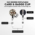thumbnail image 5 of Bravoul Heavy-Duty Retractable Badge Reel 360 Degree Rotating Clip ID Card Holder Detachable Lanyard Brown, 5 of 9