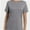 Gray, variant on Womens Short Sleeve Basic Shirts Crewneck Tees Loose Fit Fashion Tops Casual Summer Clothes