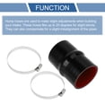 thumbnail image 4 of Unique Bargains 1 Set 76mm/2.99" ID 127mm Length Black Red Silicone Hose with Clamps Hump Hose Universal, 4 of 7