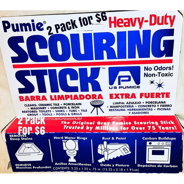 U.S. Pumice 1001 Scouring Stick, Pack of 2 