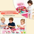 thumbnail image 6 of Kids Kitchen Toys Set, 26pcs Toddler Toy Kitchen Playset with Cooking Stove, Cookware Pot & Pan, Play Food Toy and Kitchen Accessories, Pretend Play Kitchen Toy for Girls Boys (15.7 * 15.5 * 8.5in), 6 of 7
