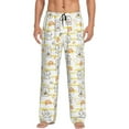 thumbnail image 2 of Goofa Rabbit And Milk Tea Printed Soft Pajama Pants for Men, Wide Leg Comfy Casual Lounge Yoga Pants-XX-Large, 2 of 9