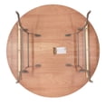 thumbnail image 3 of 60" (5 Foot) Round Heavy Duty Vinyl Edge Plywood Folding Banquet Table with Warm Gray Legs by Chivari, 3 of 8