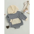 thumbnail image 3 of Bagilaanoe Newborn Baby Girl Boy Oversized Romper Sweatshirt Long Sleeve Bodysuit Stripe Print Pullover 3M 6M 9M 12M 18M 24M Infant Casual Tee Tops, 3 of 8
