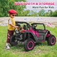 thumbnail image 5 of Farmdex 4WD 24 Volt Kids Ride on Car UTV, 2 Seater Ride on Toy Car with Remote Control, 400W Electric Car for Boys Girls, Storage Space, Bluetooth, LED Lights, Pink, 5 of 11